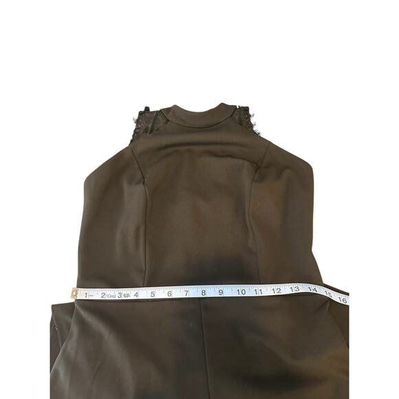 Lulus Black Halter Lace Date Night Night Out Dressy Straight Leg Jumpsuit Large - Picture 8 of 10